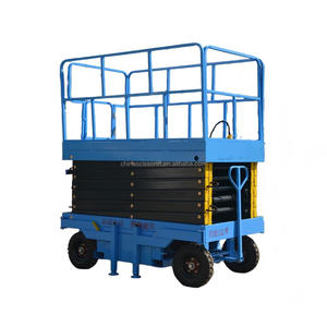 Xe nâng người dạng kéo cắt 300kg 18m, thiết kế nhỏ gọn, dùng cho vệ sinh tòa nhà, lắp đặt và bảo trì thiết bị. - Product Image 1