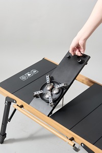 0.5ユニット 小型ミニポータブルキャンプ調理用シングルバーナー IGTフラット電気高圧ブタンガスストーブ スチール一体型 IGT - Product Image 2