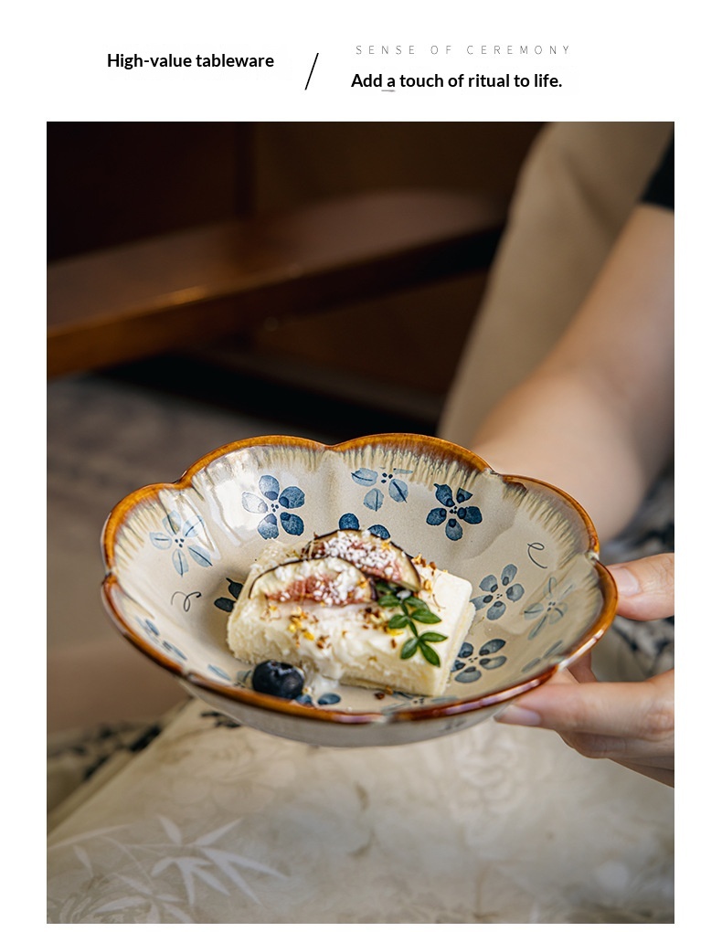 จานดอกไม้ 6 ใบ - ลืมฉันไม่ได้