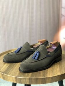 Mocassini con Nappine in Pelle Scamosciata Traspiranti Estivi Autunnali Alla Moda Scarpe Eleganti Casual Senza Lacci <span class=keywords><strong>Calzature</strong></span> da Uomo Multicolore - Product Image 5