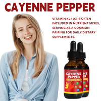 Nouveau 2025 : Gouttes liquides orales de 60 ml à base d'extrait de piment de Cayenne avec aubépine et racine de betterave, favorisant le métabolisme chez l'adulte