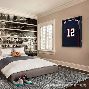 Solid Wood Jersey Storage Box Acrylic <b>Wall</b> Frame For Team E Sports Apparel <b>Display</b> <b>Case</b> 14 Years Up - Product Image 1