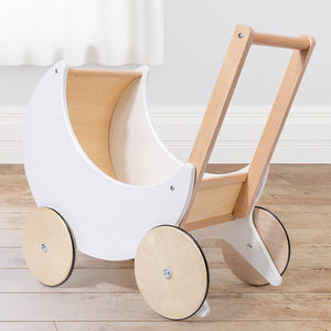 Carrito de Compras de Juguete de Madera para Niños de 3 Años, Unisex, Simulación de Supermercado, Aprendizaje, Pequeño, Blanco, <span class=keywords><strong>Luna</strong></span> - Product Image 2