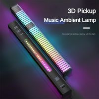 Barres lumineuses LED RGB modernes synchronisées à la musique, activées par la voix, contrôlables par application, rechargeables, pour ambiance lumineuse, jeux, voiture, TV, décoration de fête et de chambre