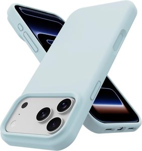 Fundas Traseras Delgadas de Silicona Suave de Gel de Goma para Teléfono 17 <span class=keywords><strong>Pro</strong></span> Max con Protección de 360 Grados, Color Azul Claro - Product Image 6