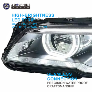 Phare bicolore pour BMW Série 5 F10 F18 520i 525i, feux de jour, style <span class=keywords><strong>Angel</strong></span> <span class=keywords><strong>Eyes</strong></span>, 2011-2017 - Product Image 3