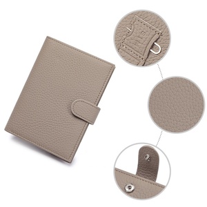 Customized Genuine Real Leather RFID Wallet Card Holders Genuine Leather Passport Cover and Holder - Product Image 3