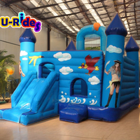 Château gonflable personnalisé avec toboggan, structure de saut gonflable, château gonflable avec toboggan
