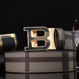 Nouvelle <span class=keywords><strong>ceinture</strong></span> pour homme de la marque <span class=keywords><strong>B</strong></span> en cuir de vachette de première qualité avec boucle en alliage gaufré, polyvalente et tendance pour les jeunes - Product Image 2