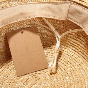 Flat Top Skimmer Nón Rơm Cứng <span class=keywords><strong>Hat</strong></span> Bán Buôn Mũ Rơm Mùa Hè Tự Nhiên Rơm Lúa Mì Mũ - Product Image 6