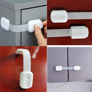 Adjustable Cupboard <strong>Fridge</strong> Drawer Door Cabinet Safety <strong>Lock</strong> Kids Children Child Baby Adhesive Safety Strap <strong>Locks</strong> Guard - Product Image 4