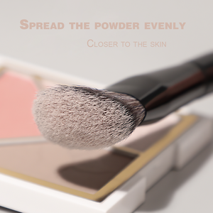 Cangzhou brocha de maquillaje de seda Natural para la cara 47mm Tubo negro pendiente base corrector cabello no comer polvo Halo Natural - Product Image 3
