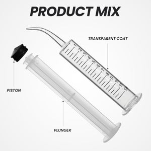 WEGO歯科用品<span class=keywords><strong>12ml</strong></span>使い捨てプラスチック経口歯科用注射器湾曲先端スケール付き - Product Image 5