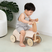 Voiture à pédales multifonctionnelle en bois pour tout-petits, quatre roues, pour l'extérieur, pour le développement précoce des enfants
