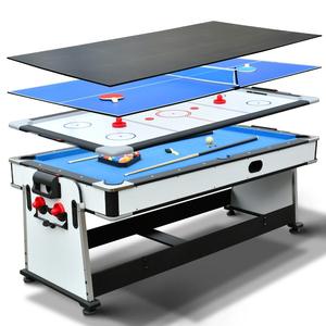 Table de <span class=keywords><strong>Billard</strong></span> Multifonctionnelle 4 en 1 de <span class=keywords><strong>7</strong></span> <span class=keywords><strong>Pieds</strong></span> en MDF+PVC pour <span class=keywords><strong>Billard</strong></span>/Hockey sur Glace/Tennis de Table/Bureau - Product Image 3