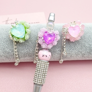 51180 Großhandel Luxuriöse 2,5*2,7*1,8cm 3D Tonblumen-Perlen Große Strass-Keramik-Kronen-Quasten-Perlen für Stiftherstellung - Product Image 5