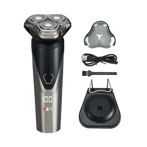 Vendita in fabbrica Cordless elettrico rasoio secco umido barba depilazione per gli uomini