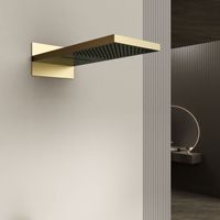 Ensemble de douche mural thermostatique en laiton pour salle de bain, avec fonction pluie et robinet de bain-douche, de Chine