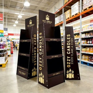 ขาตั้งจอแสดงสินค้าแบบตั้งพื้นทำจากกระดาษแข็งพิมพ์ลายตามสั่ง พร้อมตะขอแขวนสำหรับอุปกรณ์อิเล็กทรอนิกส์และอุปกรณ์เสริม - Product Image 1