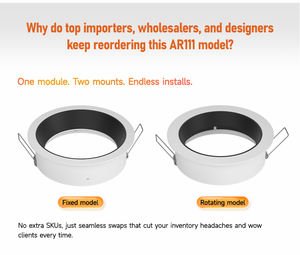 AR111 36W 3000K 20/40/60 Degrees LED Spotlight Embedded Down <b>Light</b> AR111 Spot <b>Light</b> Module COB Spotlights - Product Image 5