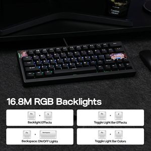 Teclado Gaming Compacto <span class=keywords><strong>CIDOO</strong></span> C60 HE con Efecto Hall, 60%, Interruptores Silenciosos Sin Contacto, Junta Poron, Hot-Swap, Controlador Web para PC - Product Image 4