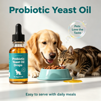 Gouttes d'huile de levure probiotique OEM ODM pour chiens et chats – Complément alimentaire pour la santé digestive et immunitaire