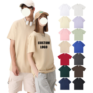 Camiseta Masculina Oversize de Algodão 100% Puro 230gsm com <span class=keywords><strong>Design</strong></span> de Logo Personalizado, Gola Redonda, Mangas Curtas e Ombros Caídos - Product Image 1