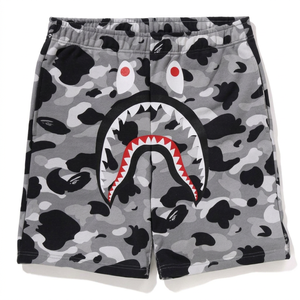 Shorts de Playa para Hombre con Estampado de Boca de Tiburón, 100% Algodón, Anti-UV, Cintura Elástica, Estilo Urbano - Product Image 1