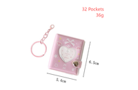 Mini album photo K-pop à 32 pochettes en forme de cœur, porte-clés, pour photos Kpop, avec cadres et accessoires