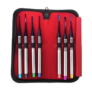Kit de 7 instruments chirurgicaux de luxe pour extraction d'implants, avec élévateur de racine PDL et revêtement en titane, et plateau de stérilisation - Product Image 1