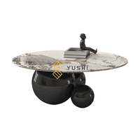 YUSHI Style italien lumière luxe salon Table basse moderne Simple pierre frittée Table à thé pour la maison salon meubles