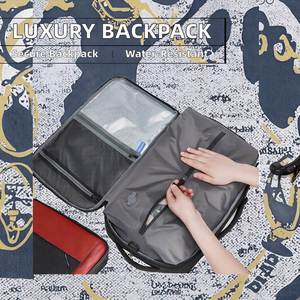 Sac à dos Oxford de luxe antivol pour homme, imperméable avec fermeture éclair, compression sous vide pour les voyages d'affaires et les activités de plein air - Product Image 4