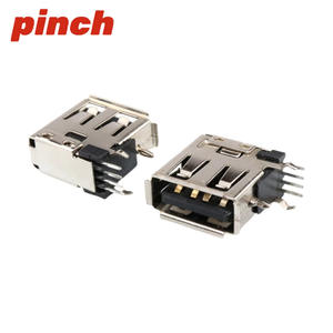 Conector USB Tipo A Hembra de 4 Pines para Montaje en PCB, Vertical, Cuerpo Corto, Doble Capa, Interfaz Retráctil - Product Image 3