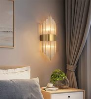 Applique murale LED de luxe moderne avec design en cristal pour chambre et salon, éclairage intérieur