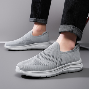 Nuevo Modelo de Zapatillas Deportivas Ligeras y Transpirables de Punto, Sin Cordones, para Parejas, con Punta Flexible y Amortiguación de Aire, Estilo para Caminar - Product Image 6
