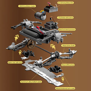 Buggy tout-terrain 4x4 professionnel 2,4 G à l'échelle 1:18, longue portée de contrôle, longue durée de fonctionnement, options avec ou sans balais en carbone - Product Image 4