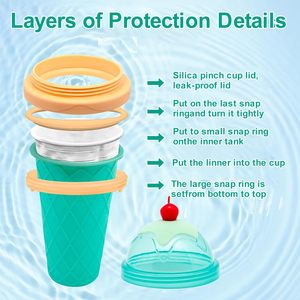 Vaso para Hacer Granizados, Vaso Mágico para Hacer Smoothies Congelados Rápidamente, para Hacer Batidos Caseros, Helados, Vaso Refrigerante Portátil - Product Image 5