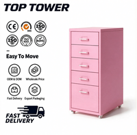 Armoire de rangement moderne en acier à tiroirs multiples, chariot métallique mobile, éco-responsable, autoportante pour salon et chambre
