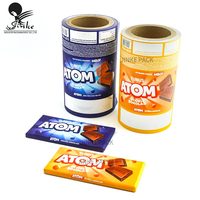 Papier d'aluminium laminé de qualité alimentaire personnalisé, emballé pour les barres chocolatées