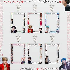 KPOP Bangtan Boys <span class=keywords><strong>V</strong></span> <span class=keywords><strong>Kim</strong></span> <span class=keywords><strong>Tae</strong></span> <span class=keywords><strong>Hyung</strong></span> tarjeta caso Photocard acrílico llavero - Product Image 1