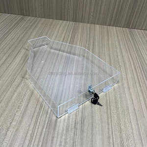 Hộp Bao Cao Su <span class=keywords><strong>Perspex</strong></span> Trong Suốt Với Khóa Key Để Bán Hình Dạng Phễu Đặc Biệt Tùy Chỉnh Treo Tường Rõ Ràng Bao Cao Su Dispenser - Product Image 5