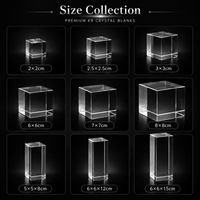 HBL OEM ODM Cube de cristal K9 vierge personnalisé, poli miroir, sans bulles, bloc brut transparent pour cadeaux d'affaires, gravure laser