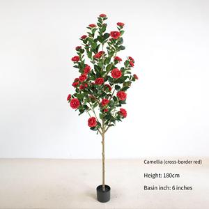 <span class=keywords><strong>Arbre</strong></span> artificiel Camélia <span class=keywords><strong>Rouge</strong></span> Jade Horizon, vente en gros, très demandé, 120-210 cm, détachable, installation facile, durable, imperméable, anti-UV - Product Image 4