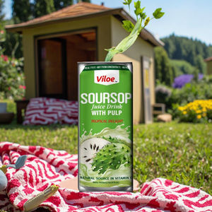 Suco De Graviola Com Bebida De Polpa Preço De Atacado 500ml Alu Can NFC Suco De Frutas Do Vietnã Bebidas ISO GMP Certified OEM - Product Image 2