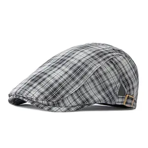 Professional Supplier Newsboy Hat Men Plaid Bucket Hat Beret Hat For Women