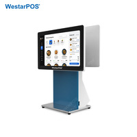 Systèmes de point de vente WestarPOS CRS001 avec grand écran de 24 pouces pour les magasins de détail ou les vitrines, imprimante et scanner intégrés sous Android