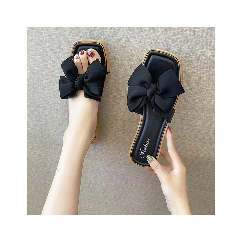 Neuheiten Mode Hausschuhe Damen Flache Sandalen Slip On Casual Slide Sandalen Trendy Summer Beach Sandalen Schuhe für Damen