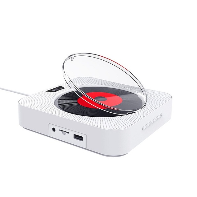 Q200 Portable CD/DVD/VCD Player Wall Mountable Feature for Bluetooth Speaker Remote Control FM Radio TF Card U Disk