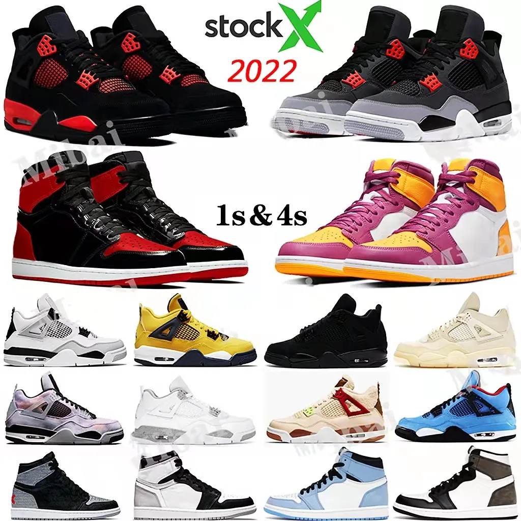 2022 date En Stock X Haute rétro OG qualityAJ 4 1 rétro Élevés Tonnerre Fraternité de Basket-Ball Chaussures pour hommes