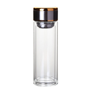 Vaso de Vidrio de Doble Pared, Forma Recta, con Tapa, Resistente a Altas Temperaturas, Anti-Escaldaduras, para Té y Agua - Product Image 5